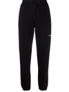 Msgm Logo Detail Jersey Sweatpants In Schwarz