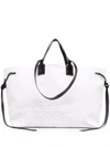 Isabel Marant Wydra Logo Embossed Tote Bag In White