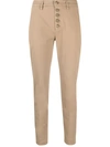 DONDUP CROPPED SKINNY-FIT TROUSERS
