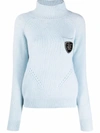 ERMANNO SCERVINO PATCH-DETAIL ROLL NECK SWEATER