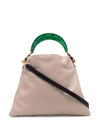 Marni Pannier Leather Tote Bag In Nude