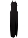 Likely Richie Halter Neck T-back Gown In Black