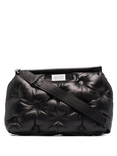 Maison Margiela Large Glam Slam Quilted Clutch In Black