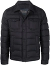 Herno Long-sleeve Down-feather Jacket In Black