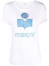 Isabel Marant Étoile Zewel Logo-print Short-sleeve T-shirt In Weiss