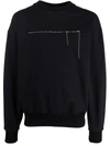 Alchemy Contrast-stitching Crewneck Sweatshirt In Schwarz