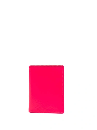Comme Des Garçons Colour-block Bifold Wallet In Pink