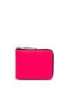 Comme Des Garçons Colour-block Leather Wallet In Rosa