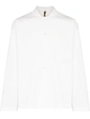 Tekla Buttoned Poplin Pajama Shirt In 白色