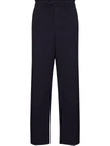 Tekla Drawstring Poplin Pajama Trousers In 蓝色