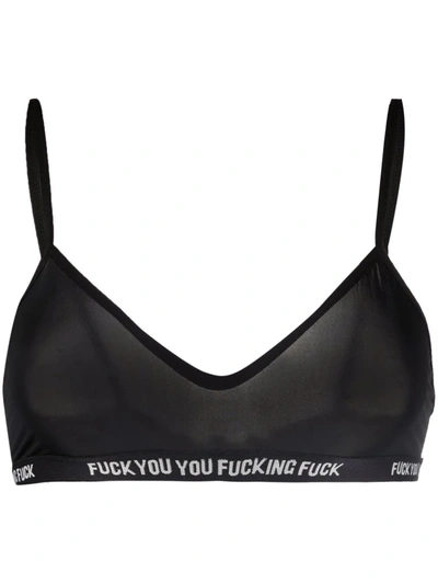 R13 Matte-effect Classic Bralette In Black