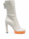 Off-white Napa Sponge-sole Stiletto Booties In Grau