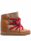 Isabel Marant Nowles Lace-up Ankle Boots In Braun