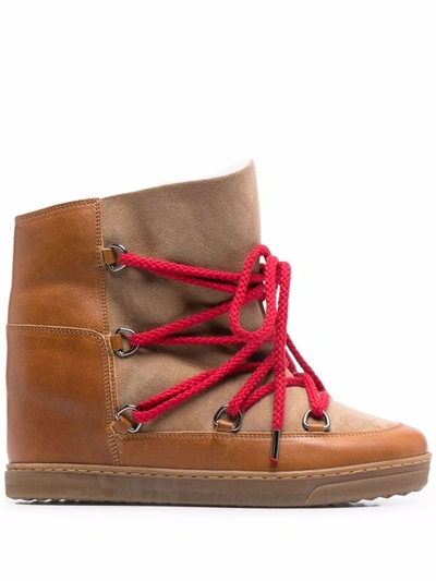 Isabel Marant Nowles Lace-up Ankle Boots In Brown