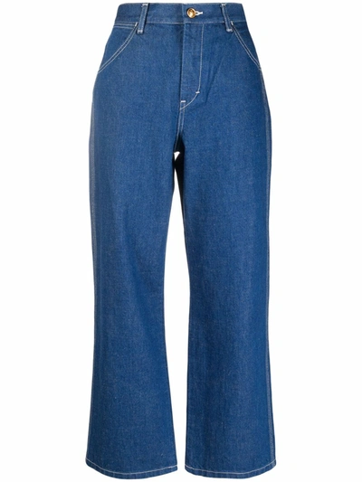 TORY BURCH HIGH-RISE CROPPED JEANS
