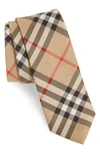 Burberry Modern Cut Vintage Check Silk Tie In Archive Beige