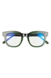 Diff Summer 47mm Blue Light Blocking Glasses In Sea Grass/ Blue Gradient