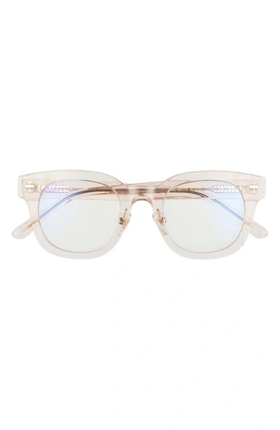 Diff Summer 47mm Blue Light Blocking Glasses In Sandstone Crystal/ Clear