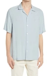 Allsaints Venice Relaxed Fit Short Sleeve Button-up Camp Shirt In Breezy Blue