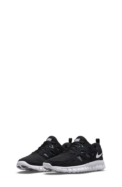 Nike Kids' Free Run 2 Sneaker In Black,dark Grey,white