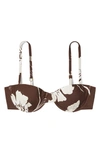 Tory Burch Floral-print Underwired Bikini Top In Daisy