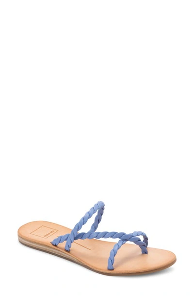 Dolce Vita Women's Dexla Woven Thong Sandals In Dusty Blue