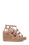 VALENTINO GARAVANI ROCKSTUD TORCHON WEDGE SANDAL,WW2S0F95IMP