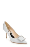 Badgley Mischka Devi Pointed Toe Pump In Whisper Blue