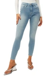 Good American Good Legs Destroyed Hem Ankle Skinny Jeans In Blue629n