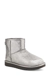 Ugg Classic Mini Ii Genuine Shearling Lined Boot In Gunmetal Metallic Sparkle