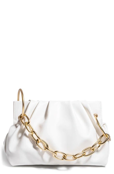 House Of Want Chill Vegan Leather Frame Clutch In Bright White