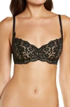 Skarlett Blue Wander Convertible Underwire Lace Bra In Black/ Nylon