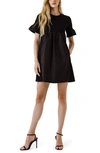 English Factory Solid Minidress In Black