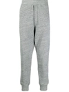 Dsquared2 Embroidered-logo Cotton Track Pants In Grey