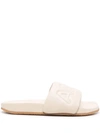 Ambush Quilted Logo Slide Sandal In Neutrals