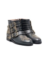Chloé Studded Buckle-embellished Boots In Black