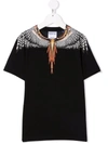 Marcelo Burlon County Of Milan Kids Black And Orange Grizzly Wings T-shirt In Black