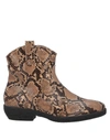Francesco Milano Ankle Boots In Brown