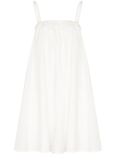 Deiji Studios The Skirt Organic Cotton-poplin Dress In White