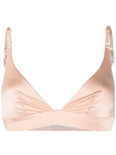 La Perla Embroidered Ruched Bra In Pink