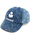 Isabel Marant Tyron Embroidered Logo Baseball Cap In Blue