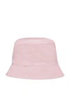 Prada Triangle Logo Plaque Detail Bucket Hat In Rosa