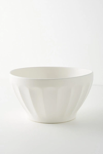 Anthropologie Matte Latte Serving Bowl In White