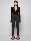 Alexandre Vauthier Long-sleeve V-neck Bodysuit Black