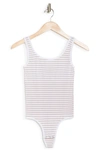 Yummie Ruby Thong Bodysuit In Ethera/ White Stripe