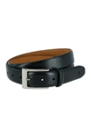 Phenix Pebble Grain Leather Belt In Black-001