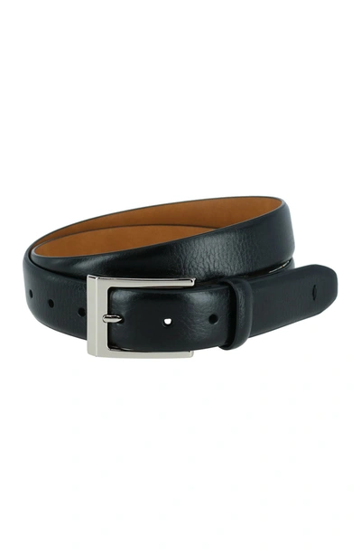 Phenix Pebble Grain Leather Belt In Black-001