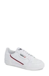 Adidas Originals Men's Continental 80 Leather Low-top Sneakers In White/ Scarlet