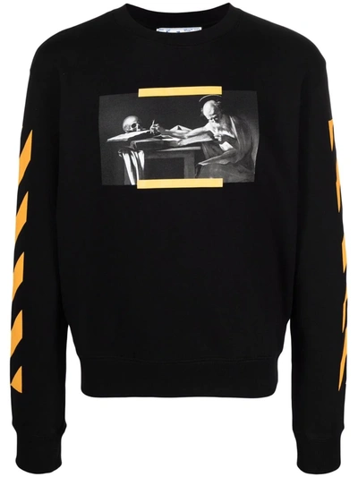 Off-white Black Slim Caravaggio Painting Print Sweatshirt