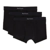 PAUL SMITH THREE-PACK BLACK TRUNK BOXERS